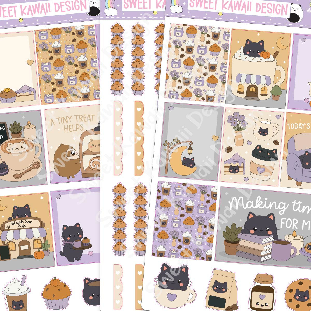 *PRESALE* Sweet Kawaii Designs - Black Cat Cafe | August 2026 Kawaii Kit Subscription