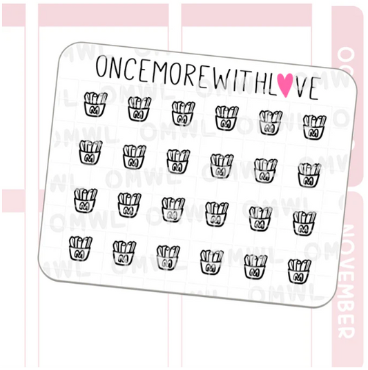 Mini - Fries | Sticker Sheet