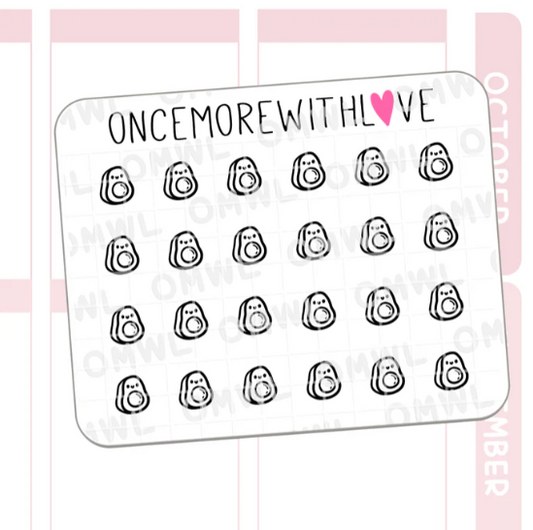 Mini - Avocado | Sticker Sheet