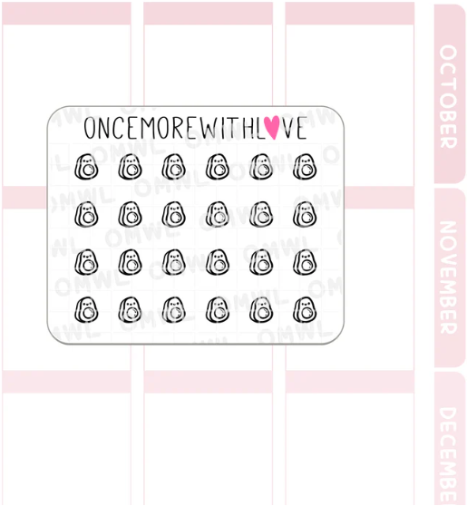 Mini - Avocado | Sticker Sheet