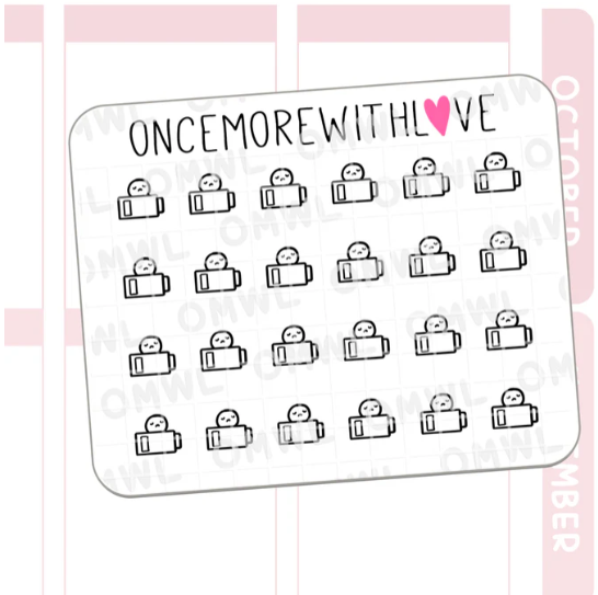 Mini - Low Battery | Sticker Sheet