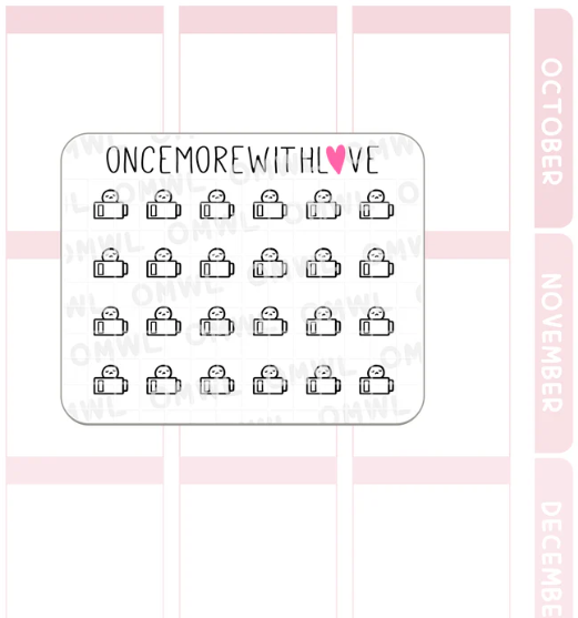 Mini - Low Battery | Sticker Sheet