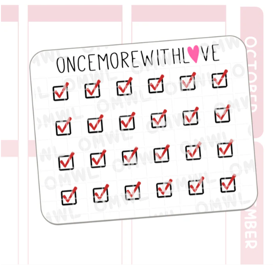 Mini - Check Box | Sticker Sheet