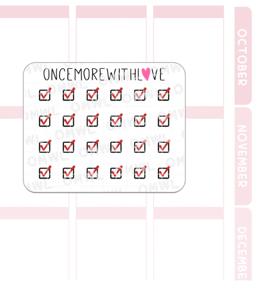 Mini - Check Box | Sticker Sheet