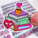 Valentine's Book Stack | Vinyl Sticker