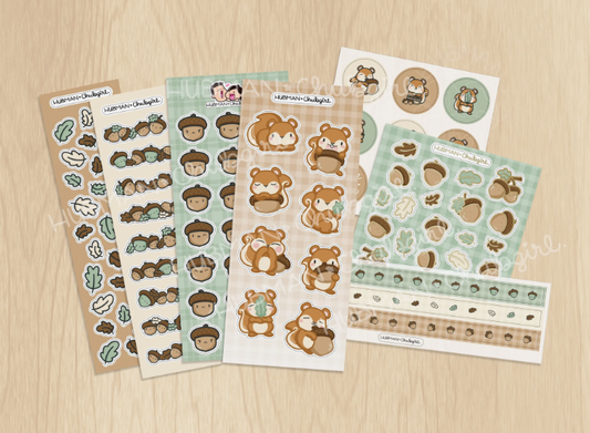 Squirrelly Acorn | Variety Sticker Pack