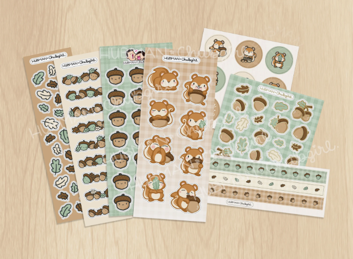 Squirrelly Acorn | Variety Sticker Pack