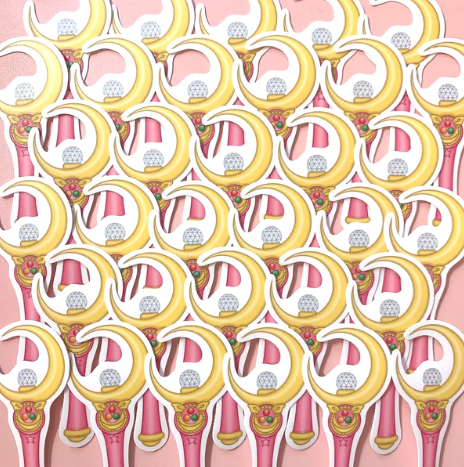 Sailor Moon Crescent Moon Wand | Vinyl Sticker