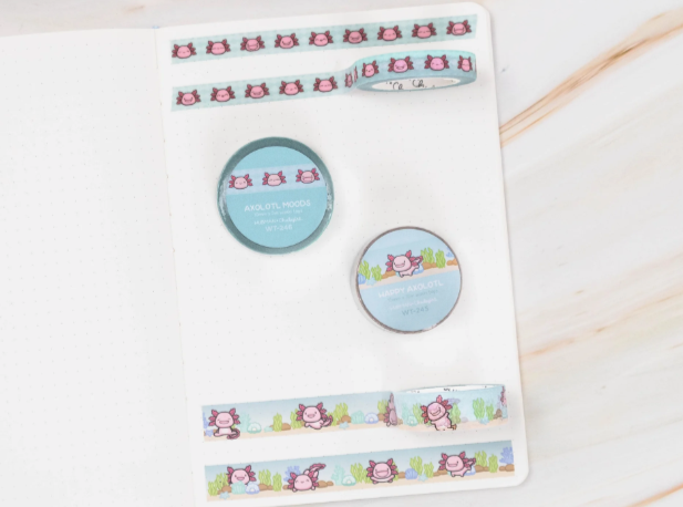 Happy Axolotl | Washi (set of 2)