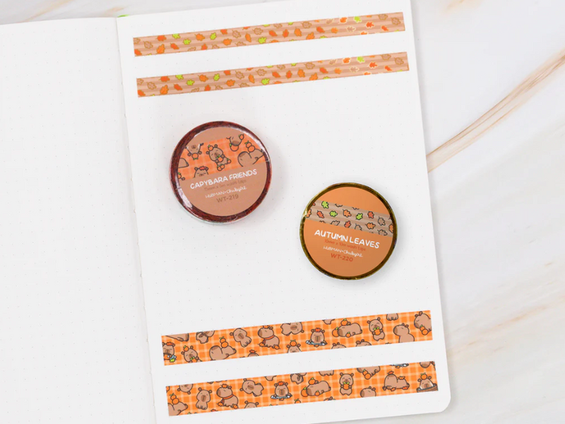 Autumn Capybaras | Washi Tapes (set of 2)