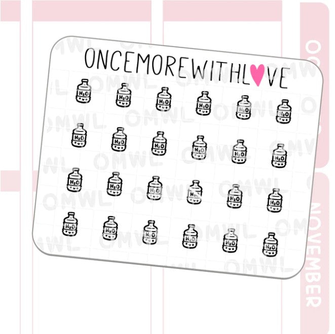 Mini Icons - Water Bottle | Sticker Sheet