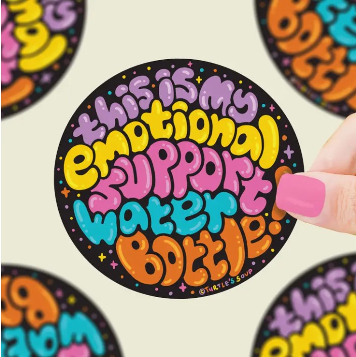 Emotional Support Water Bottle | Vinyl Sticker