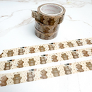 Watercolour Teddy + Matte Coffee | Washi