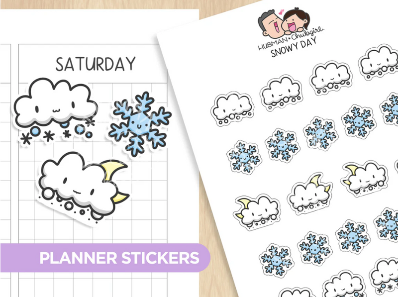 Weather Tracker Planner Sticker Set