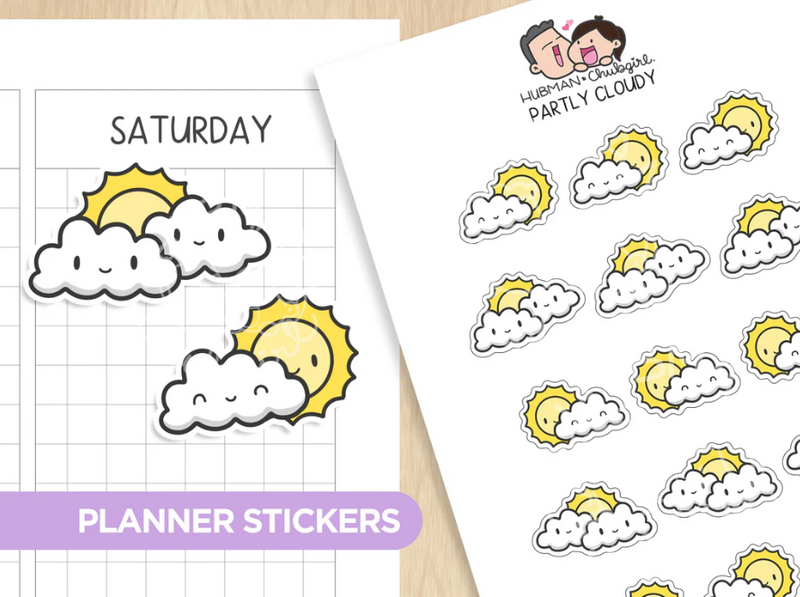 Weather Tracker Planner Sticker Set