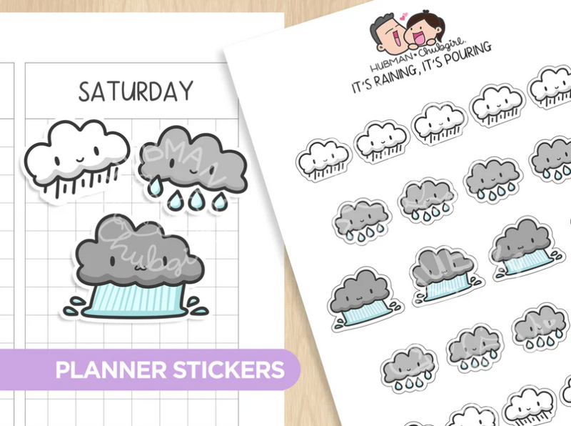 Weather Tracker Planner Sticker Set