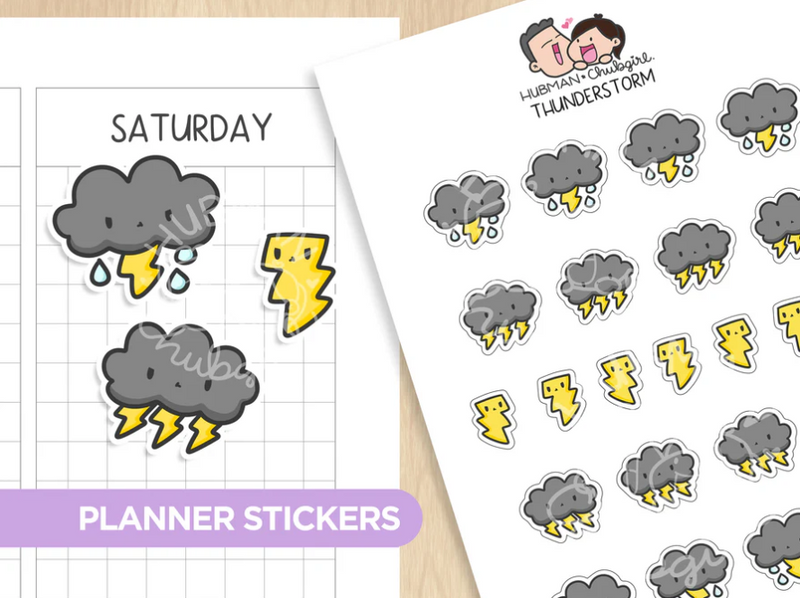 Weather Tracker Planner Sticker Set