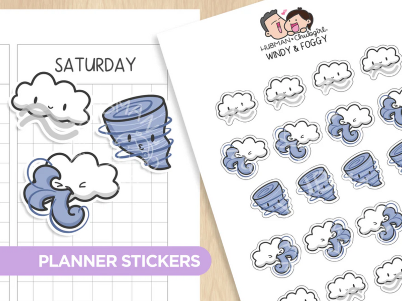 Weather Tracker Planner Sticker Set