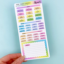 2025 Hobonichi Weeks Yearly Overview | Sticker Kit
