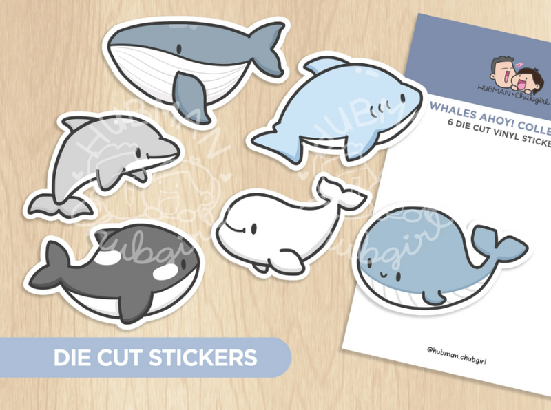 Whales, Ahoy! | Die Cut Stickers