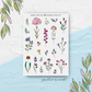 Wildflowers & Leaves v1 | Sticker Sheet