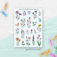 Wildflowers & Leaves v2 | Sticker Sheet