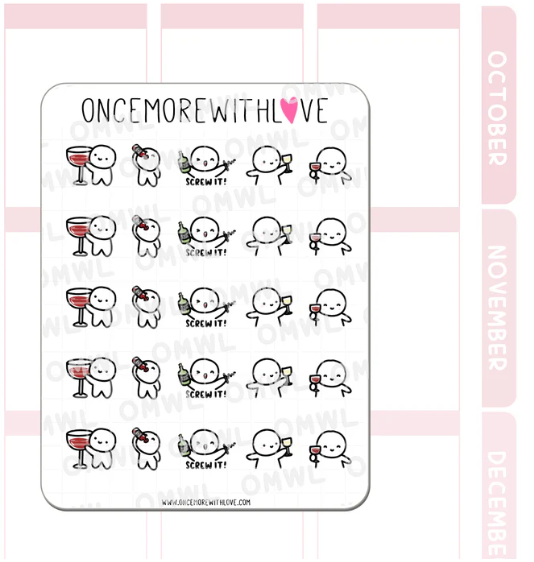 Wine O'Clock 2.0 | Sticker Sheet