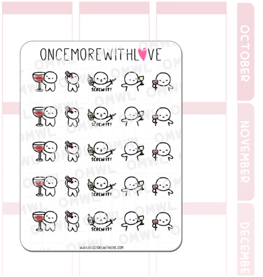 Wine O'Clock 2.0 | Sticker Sheet