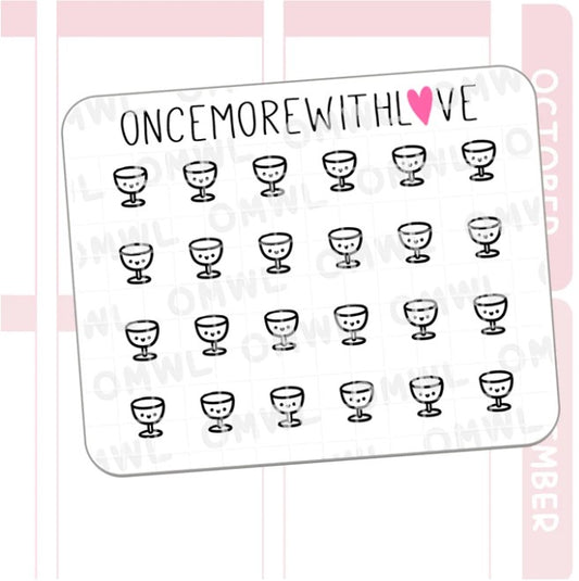 Mini Icons - Wine Glass | Sticker Sheet