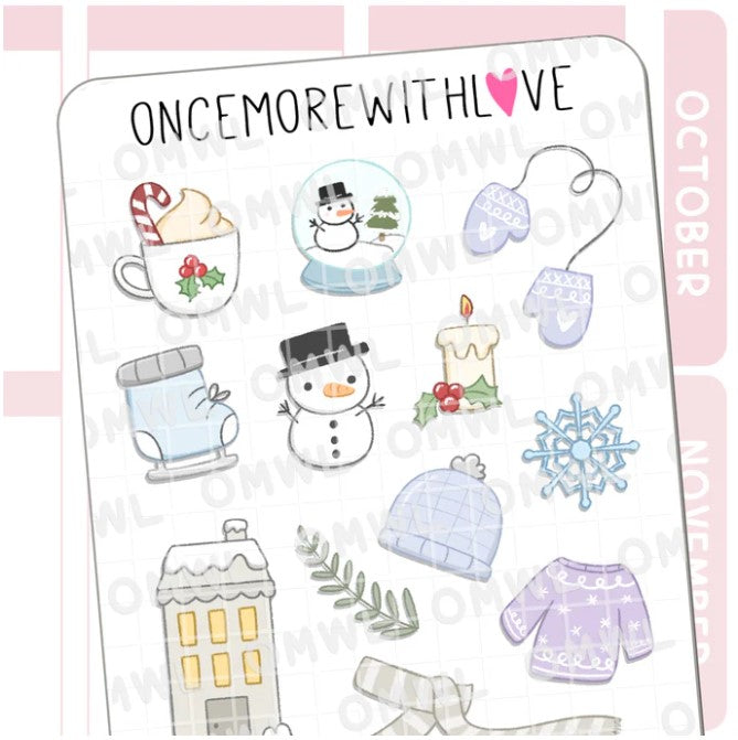 Winter Large Deco | Sticker Sheet