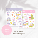 Mini Deco: Winter Penguins | Sticker Sheet