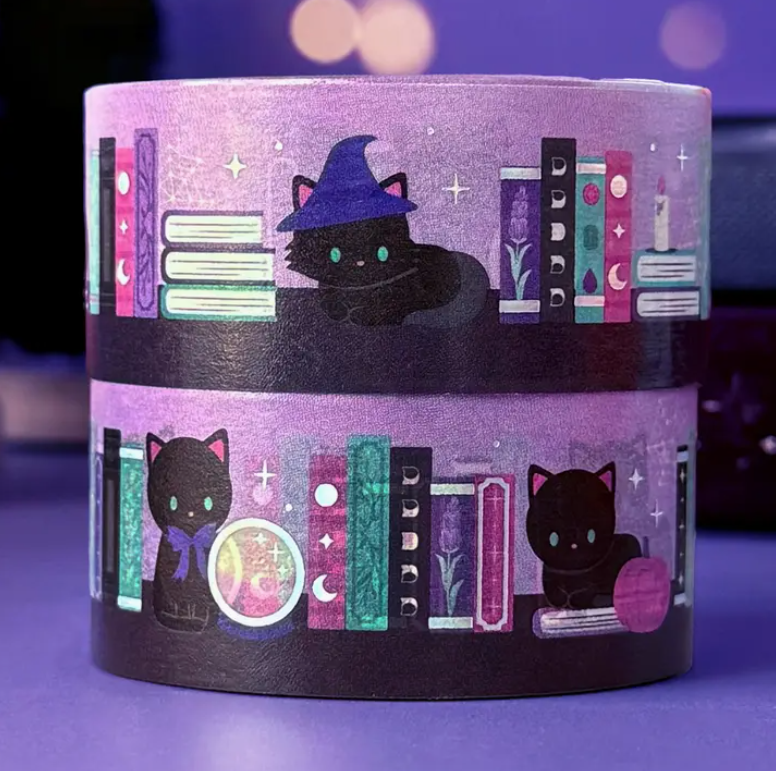 Witchy Books Cats | Washi