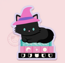 Witchy Book Cat | Vinyl Sticker