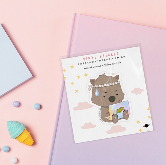 Busy Wombat | Vinyl Sticker