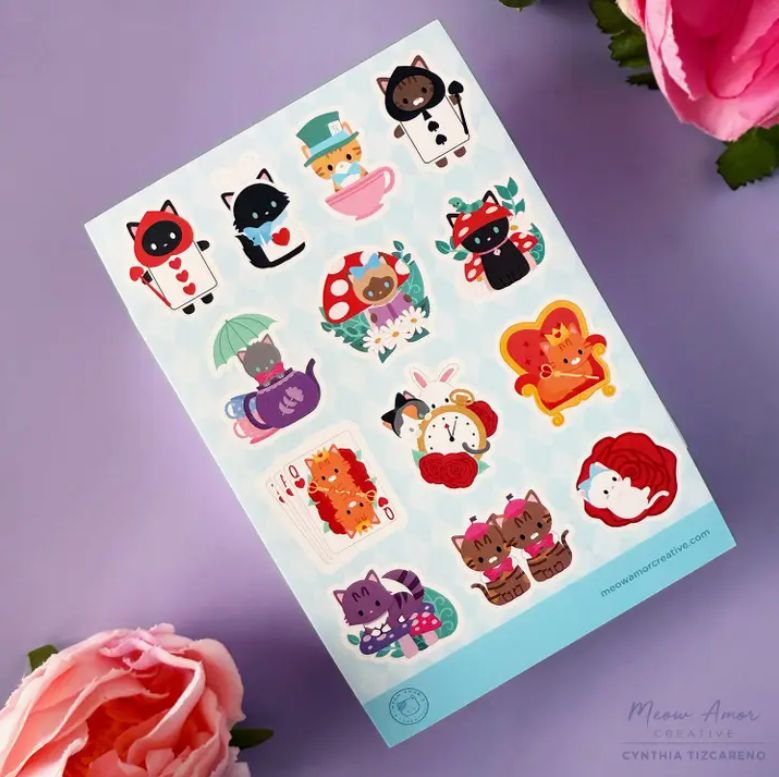 Wonderland Cats | Sticker Sheet