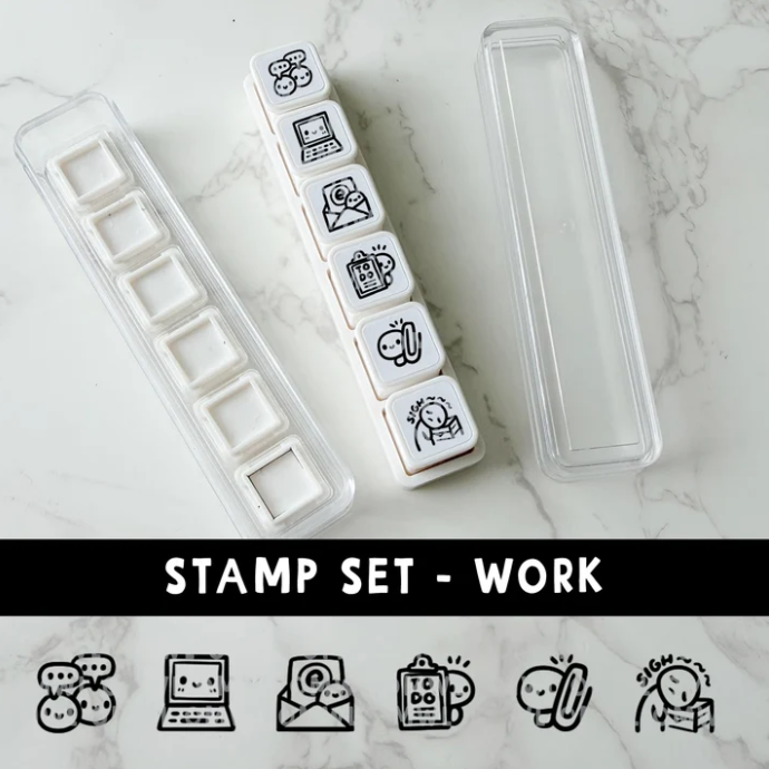 *PREORDER 6-IN-1 Punch Stamp - Work