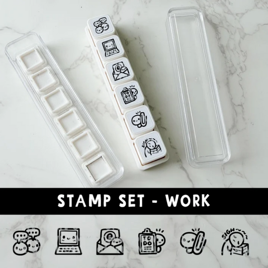 *PREORDER 6-IN-1 Punch Stamp - Work