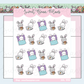 Work & Sleep Bunnies | Sticker Sheet