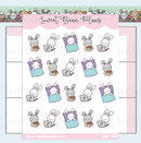 Work & Sleep Bunnies | Sticker Sheet