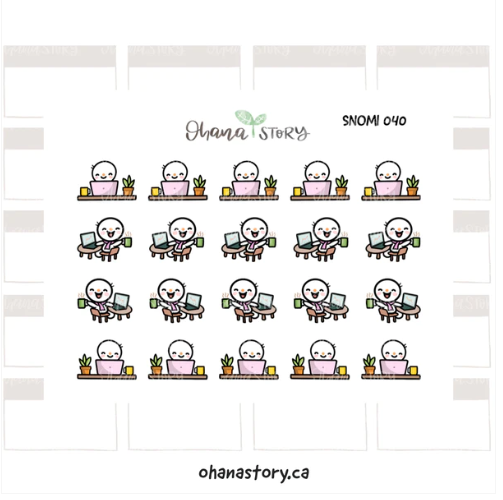 Work On Laptop | Sticker Sheet