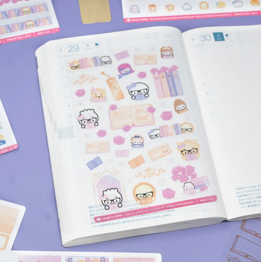 Library | Washi Sticker Sheet