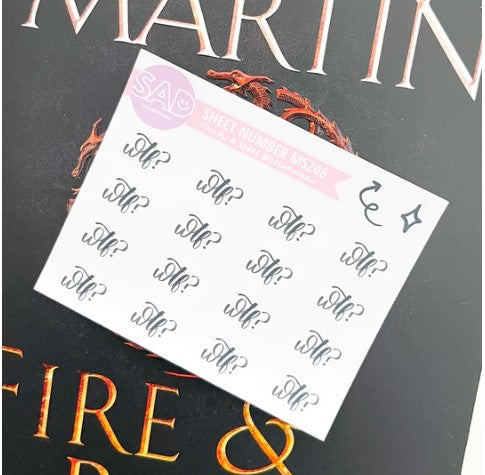WTF? Script | Sticker Sheet