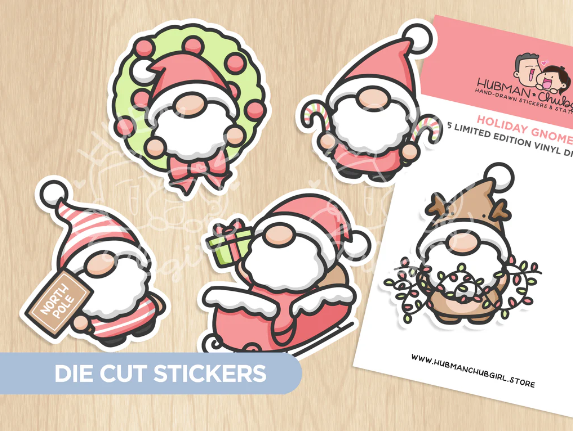 Xmas Gnomes | Die Cut Stickers