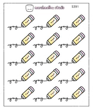 Yay Pencils | Sticker Sheet