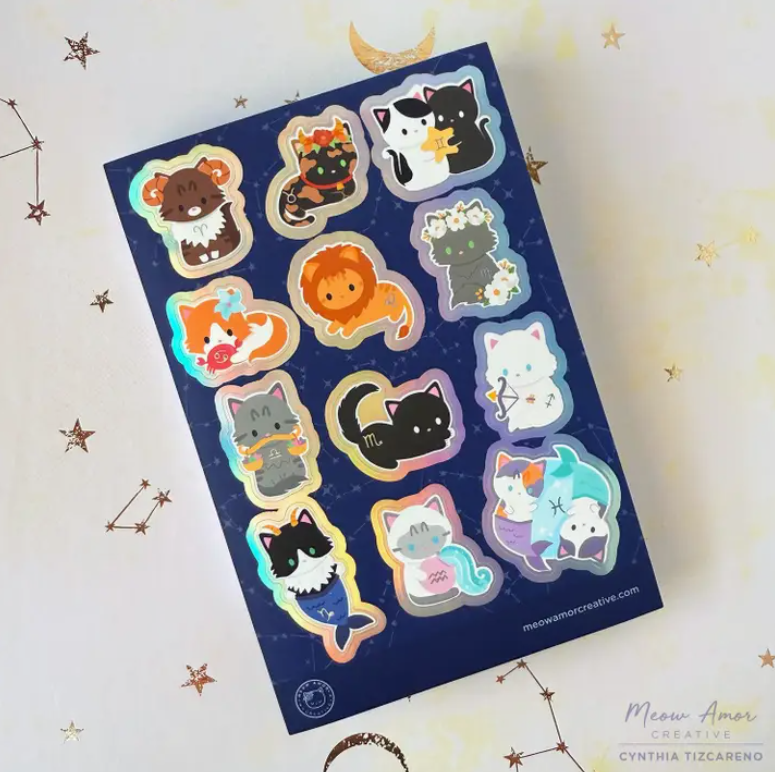 Zodiac Cats | Sticker Sheet