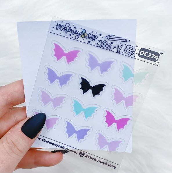 Clear Bat Bow | Sticker Sheet