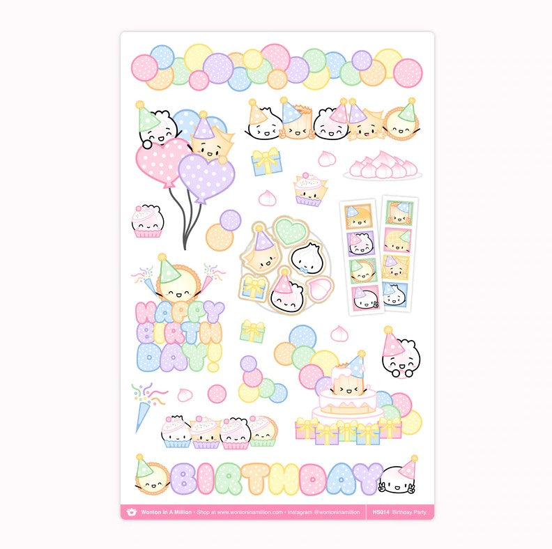 Birthday Party | Washi Sticker Sheet