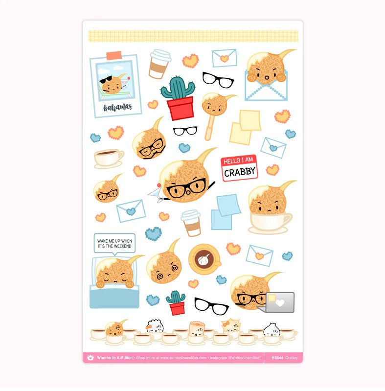 Hello, I'm Crabby | Washi Sticker Sheet