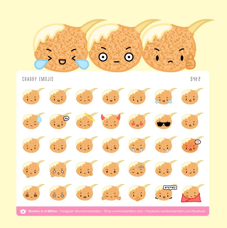 Crabby Emojis | Sticker Sheet