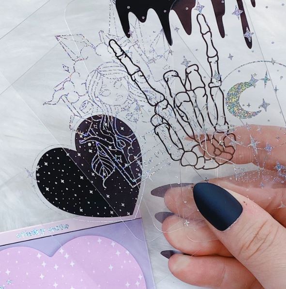 Pastel Goth Washi Cards / Bookmarks